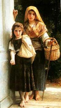 Adolphe-William Bouguereau The Little Beggar Girls
