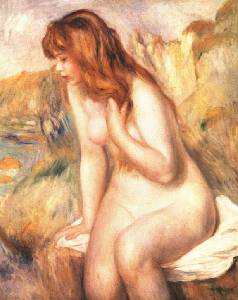 Bather on a Rock - Pierre Auguste Renoir