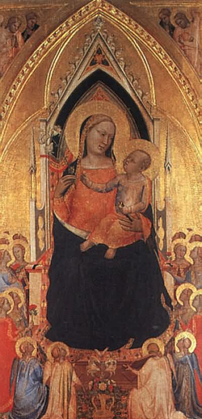 Bernardo Daddi Madonna & Child Surrounded by Angels