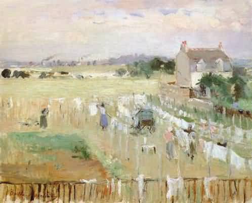 Berthe Morisot Hanging out the Laundry to Dry