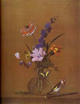 Count Feodor Tolstoy Flowers Butterfly and Bird