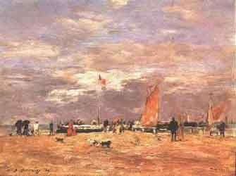 Eugene Boudin The Jetty at Deauville