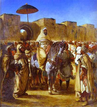 Eugene Delacroix The Sultan of Morocco and His Entourage