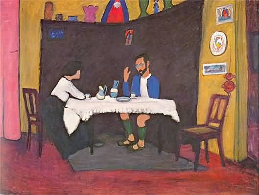 Gabriele Munter Kandinsky and Erma Bossi After Dinner