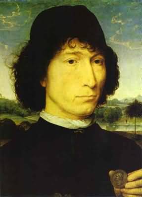 Hans Memling Portrait of an Italian with a Roman Coin Giovannide Candida