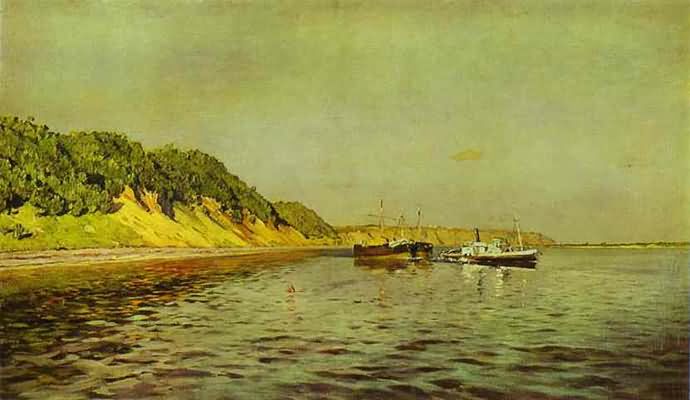 Isaac Levitan The Volga A Calm Day