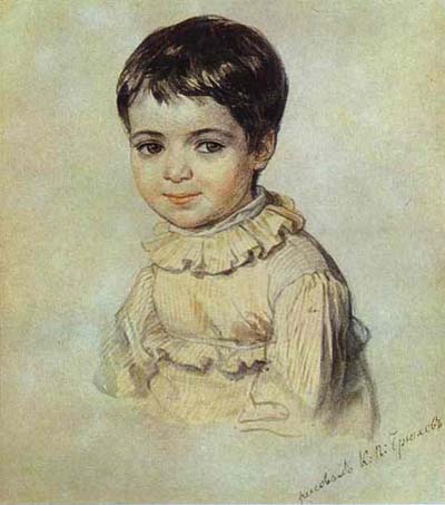 Karl Brulloff Portrait of Maria Kikina as a Child.