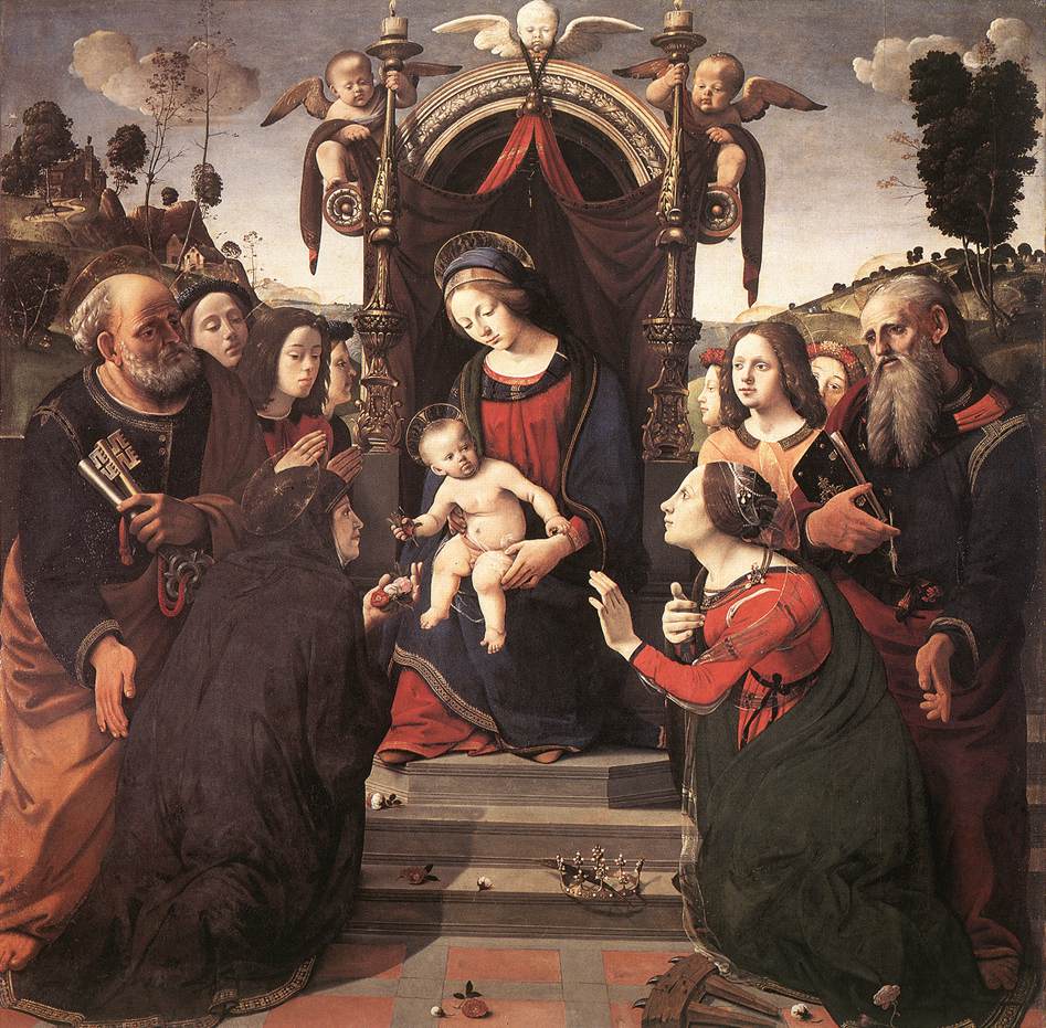 PIERO DI COSIMO Mystical Marriage of St Catherine of Alexandria