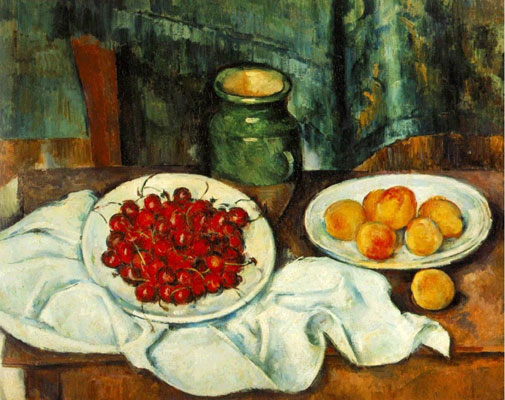 Paul Cezanne Still Life With Plate of Cherries