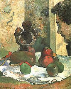 Paul Gauguin Still Life with Profile of Charles Leval