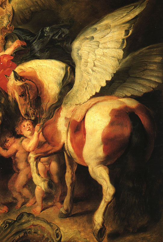 RUBENS Pieter Pauwel Perseus and Andromeda detail of Pegasus
