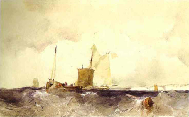 Richard Parkes Bonington At the English Coast