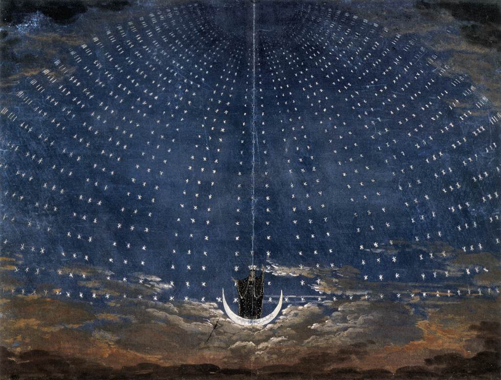 SCHINKEL Karl Friedrich Stage set for Mozart s Magic Flute