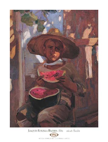 Sorolla Y Bastida Joaquin Nino Comiendo sandia