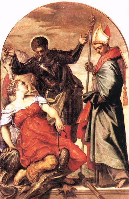 TINTORETTO St Louis St George and the Princess