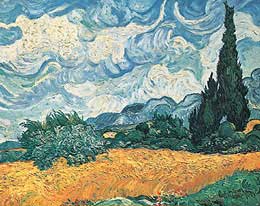 Wheat Field with Cypresses - Vincent Van Gogh