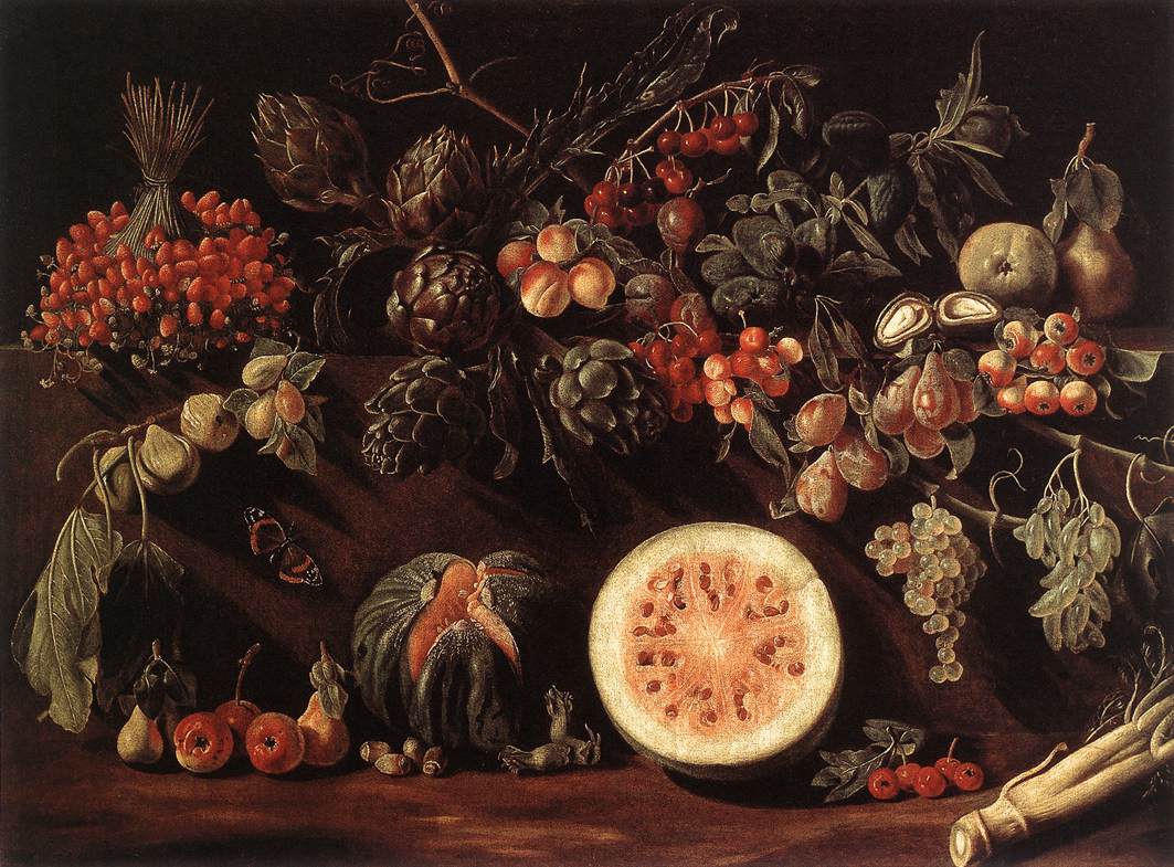 BONZI Pietro Paolo Fruit Vegetables and a Butterfly