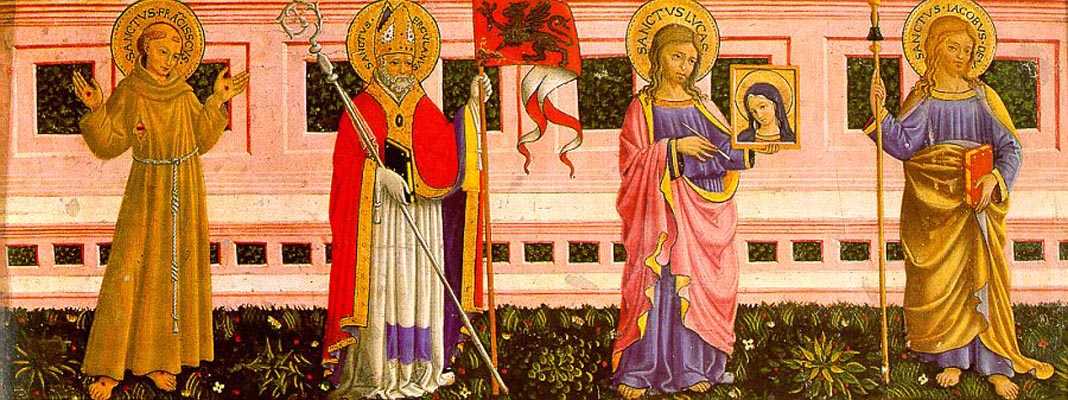 Bartolommeo Caporali St. Francis of Assisi, St. Herculan, St. Luke, &