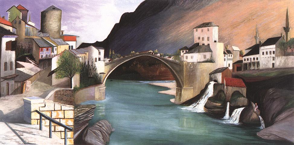 CSONTVARY KOSZTKA Tivadar Roman Bridge at Mostar
