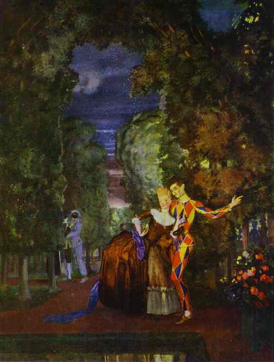 Constantin Somov Lady and Harlequin