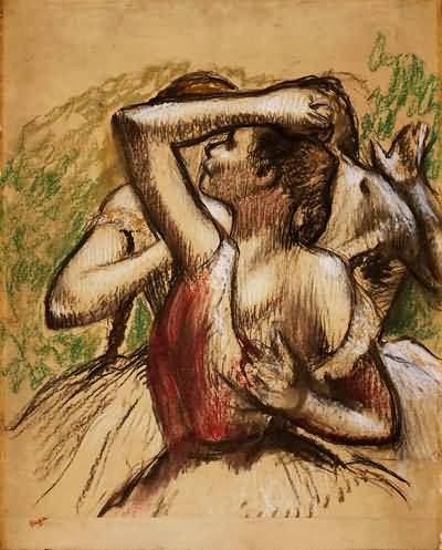 Edgar Degas Three Dancers in Violet Tutues