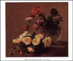 Henri Fantin Latour Cristal Et Un Panier De Roses