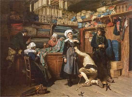 Henry Mosler Buying the Wedding Trousseau