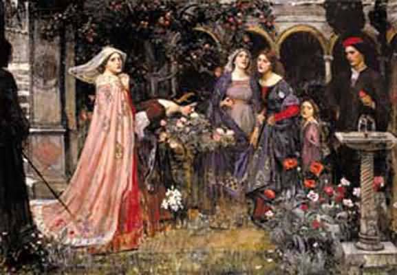 John William Waterhouse The Enchanted Garden