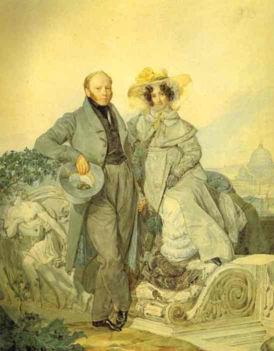 Karl Brulloff Portrait of G. N. and V. A. Olenin.