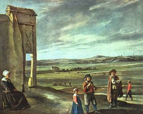 Louis Le Nain Landscape with Peasants