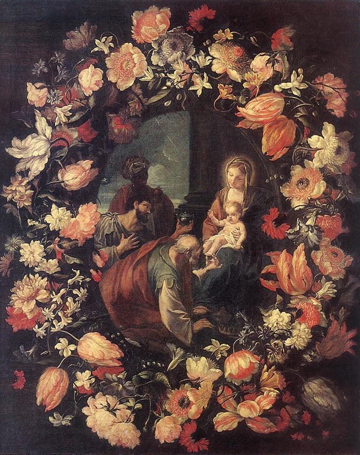 MARATTI Carlo Adoration of the Magi in Garland