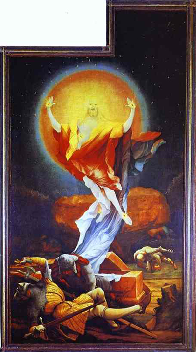 Matthias Grunewald The Resurrection from the second view with the open wings