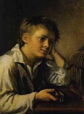 Vasily Tropinin Boy with a Dead Goldfinch