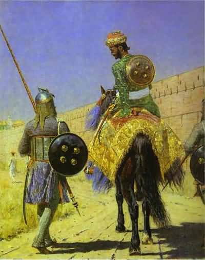 Vasily Vereshchagin Mounted Warrior in Jaipur
