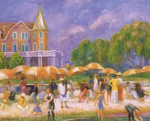 William Glackens Beach Umbrellas at Blue Point