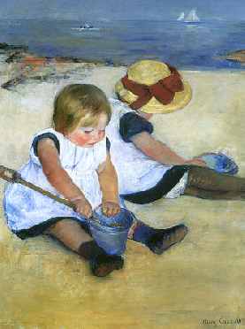 Children Playing on the Beach (detail)