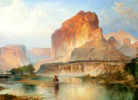 Cliffs of Green River 1874 (detail)