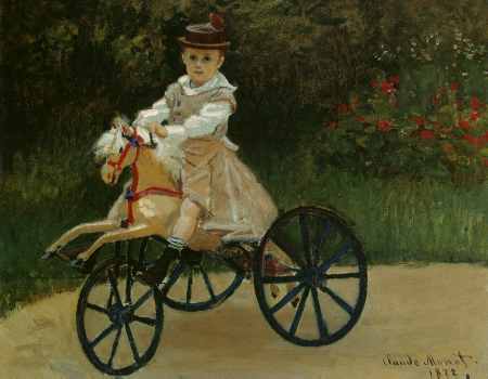 Jean Monet on his Horse Tricycle