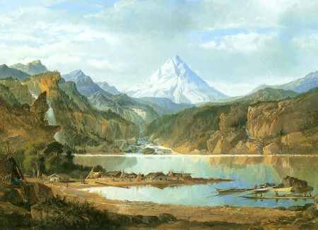 Mountain Landscape with Indians