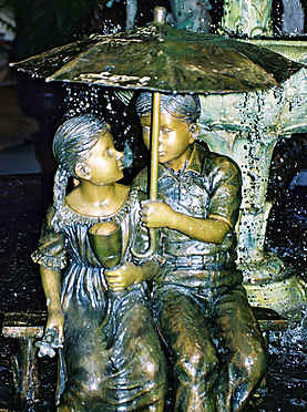 Statue of Children in the Rain