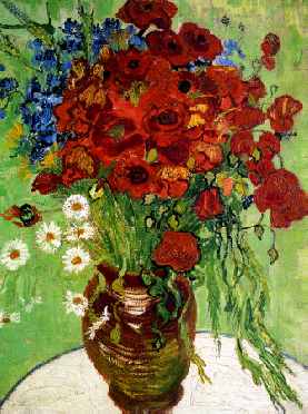 Still Life: Red Poppies and Daisies