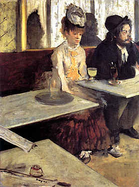 The Absinthe Drinker in a Cafe