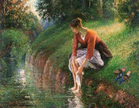 Woman Bathing Her Feet