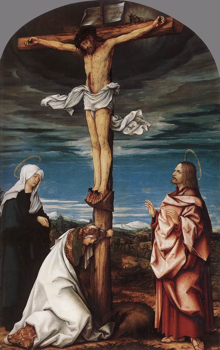 Crucifix with Mary, Mary Magdalen and St John the Evangelist