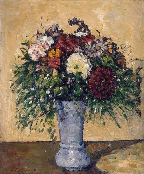 Flowers in a Blue Vase