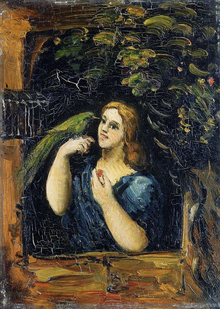 Woman with Parrot