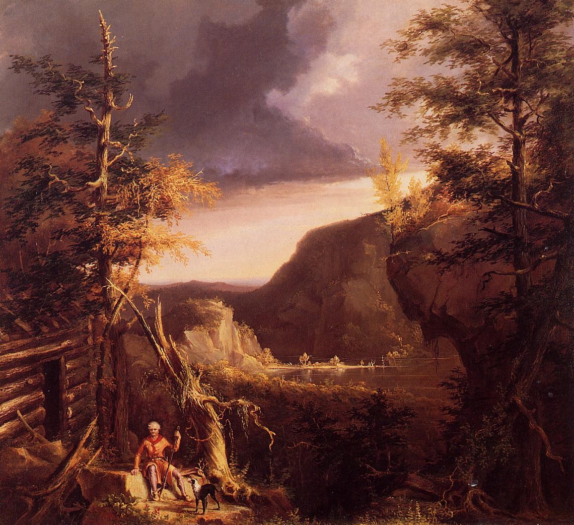 Daniel Boone Sitting at the Door of His Cabin