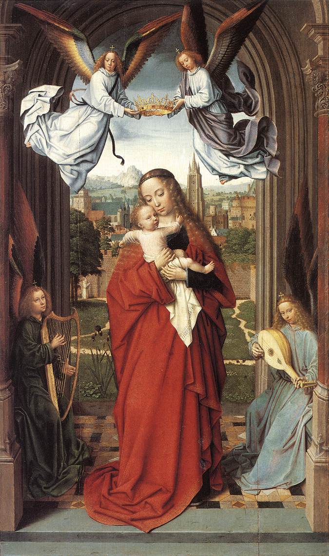 Virgin and Child with Four Angels