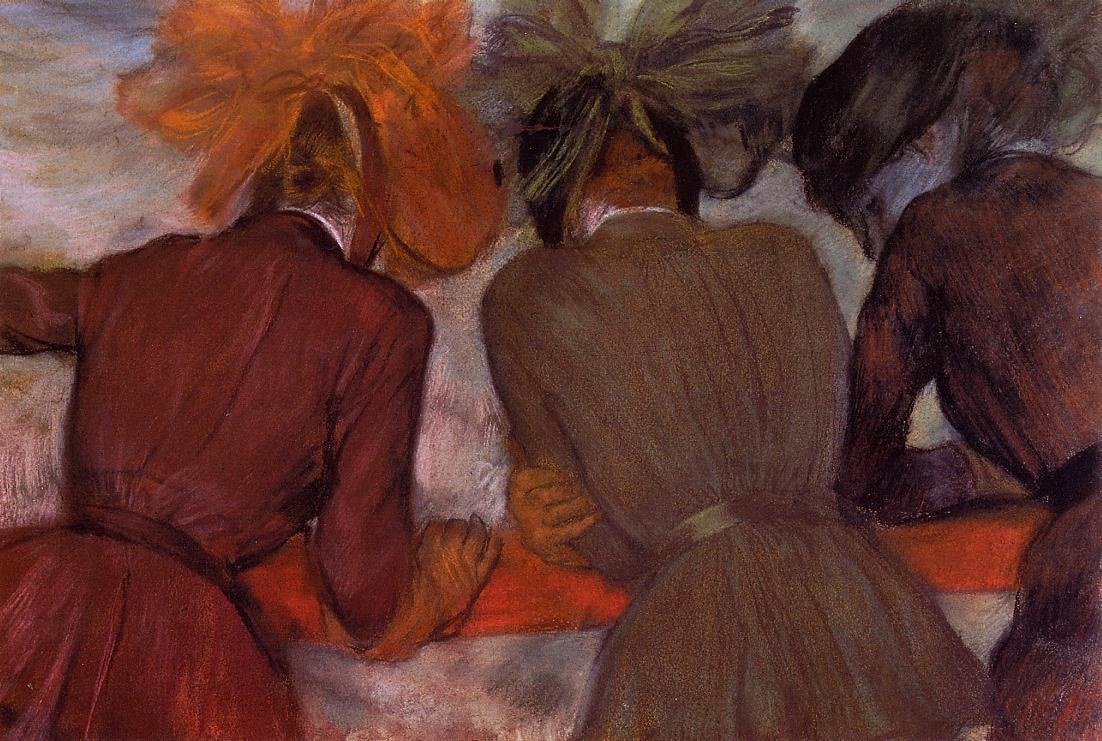 Women Leaning on a Railing