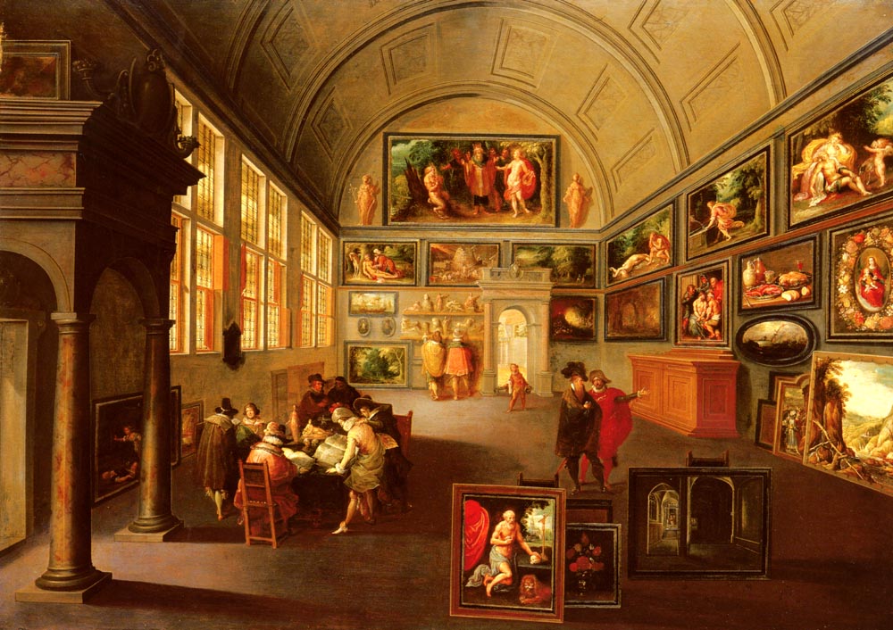 The interior of a picture gallery